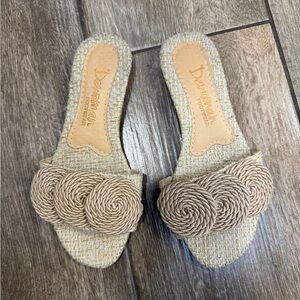 Women's Cream Espadrille Slides